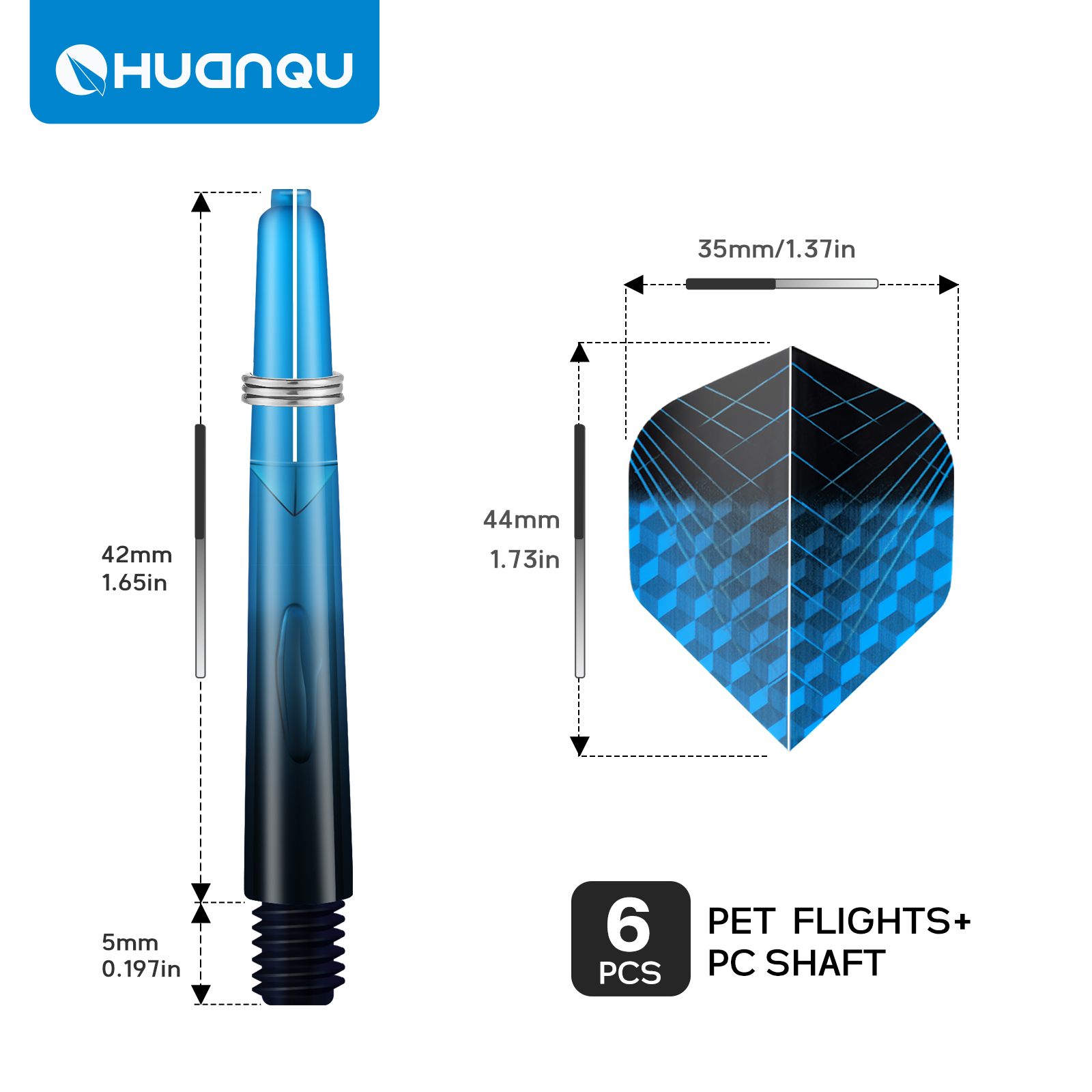 Huanqu 47mm Hastes de Dardo (6 - Sports Equipment In Flight avaliação e preço