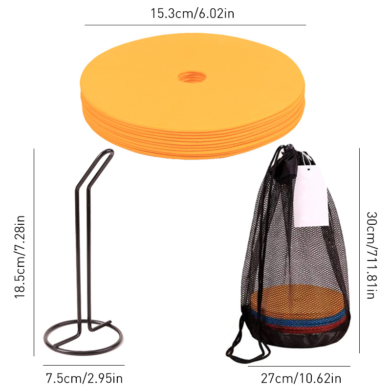 10 pçs futebol cones planos ma - Sports Equipment Basketball avaliação e preço